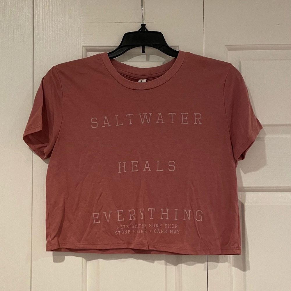 Saltwater heals everything crop top